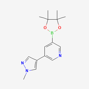 molecular formula C15H20BN3O2 B8730925 3-(1-methyl-1H-pyrazol-4-yl)-5-(4,4,5,5-tetramethyl-[1,3,2]dioxaborolan-2-yl)-pyridine 