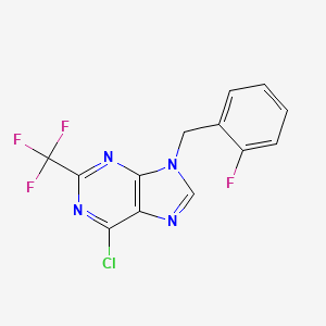 9H-Purine, 6-chloro-9-[(2-fluorophenyl)methyl]-2-(trifluoromethyl)-