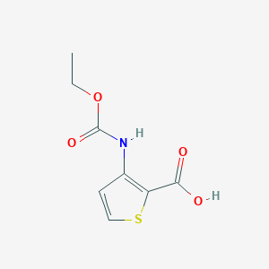 molecular formula C8H9NO4S B8731030 2-Thiophenecarboxylic acid, 3-[(ethoxycarbonyl)amino]- CAS No. 118235-61-3