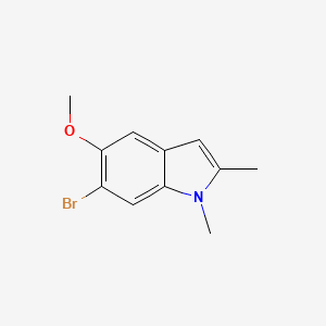 molecular formula C11H12BrNO B8731088 6-bromo-5-methoxy-1,2-dimethyl-1H-indole 