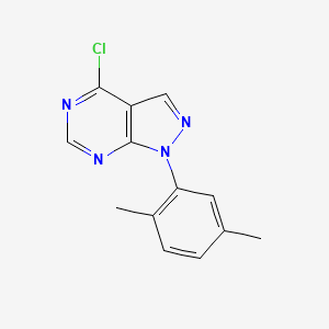 molecular formula C13H11ClN4 B8731094 4-chloro-1-(2,5-dimethylphenyl)-1H-pyrazolo[3,4-d]pyrimidine 