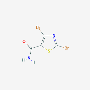 molecular formula C4H2Br2N2OS B8731102 2,4-Dibromothiazole-5-carboxamide 