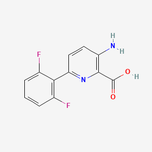 molecular formula C12H8F2N2O2 B8731156 3-Amino-6-(2,6-difluorophenyl)picolinic acid 
