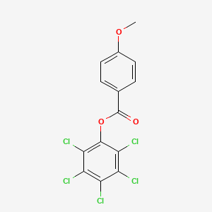 molecular formula C14H7Cl5O3 B8731165 Pentachlorophenyl 4-methoxybenzoate CAS No. 5461-68-7