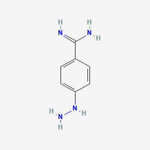 molecular formula C7H10N4 B8731167 4-Hydrazino-benzamidine CAS No. 89100-37-8