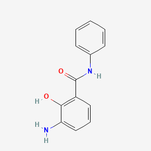 B8731333 3-Amino-2-hydroxy-N-phenylbenzamide CAS No. 1214-44-4