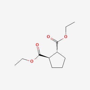 molecular formula C11H18O4 B8731345 Diethyl trans-cyclopentane-1,2-dicarboxylate CAS No. 30689-38-4