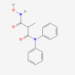 molecular formula C16H16N2O3 B8731355 2-(N,N-Diphenylcarbamoyl)-propionohydroxamic acid CAS No. 65050-91-1