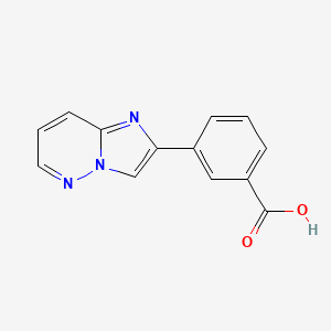 molecular formula C13H9N3O2 B8731386 3-(Imidazo[1,2-b]pyridazin-2-yl)benzoic acid 