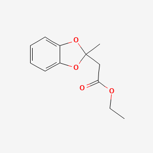 molecular formula C12H14O4 B8731420 Ethyl 2-methyl-1,3-benzodioxole-2-ethanoate CAS No. 50835-95-5