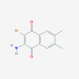 molecular formula C12H10BrNO2 B8731434 2-Amino-3-bromo-6,7-dimethylnaphthalene-1,4-dione CAS No. 6944-78-1