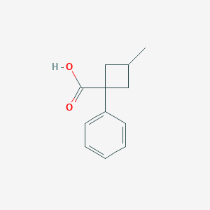 molecular formula C12H14O2 B8731441 3-Methyl-1-phenylcyclobutane-1-carboxylic acid 