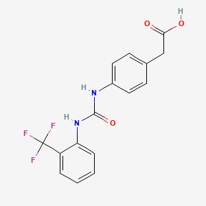 [4-({[2-(Trifluoromethyl)phenyl]carbamoyl}amino)phenyl]acetic acid