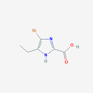 molecular formula C6H7BrN2O2 B8731715 4-bromo-5-ethyl-1H-imidazole-2-carboxylic acid CAS No. 1171125-11-3
