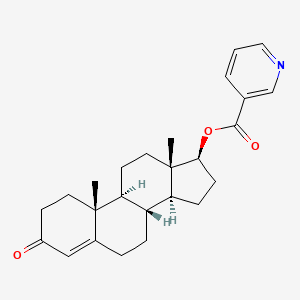 molecular formula C25H31NO3 B8731724 Testosterone nicotinate CAS No. 668-56-4