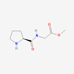 molecular formula C8H14N2O3 B8731742 [((S)-pyrrolidine-2-carbonyl)amino]acetic acid methyl ester 