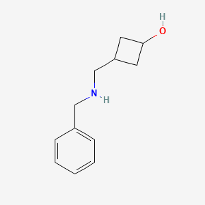molecular formula C12H17NO B8731745 cis-3-[(Benzylamino)methyl]cyclobutanol 