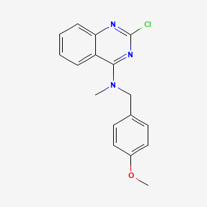 molecular formula C17H16ClN3O B8731747 (2-Chloro-quinazolin-4-yl)-(4-methoxy-benzyl)-methyl-amine CAS No. 827030-57-9