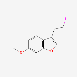 molecular formula C11H11IO2 B8731777 3-(2-Iodoethyl)-6-methoxy-1-benzofuran CAS No. 796851-75-7