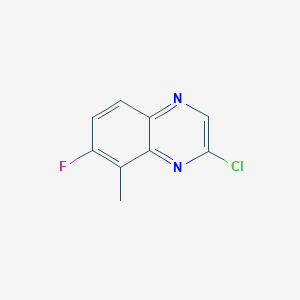 molecular formula C9H6ClFN2 B8731778 2-Chloro-7-fluoro-8-methylquinoxaline CAS No. 952587-07-4
