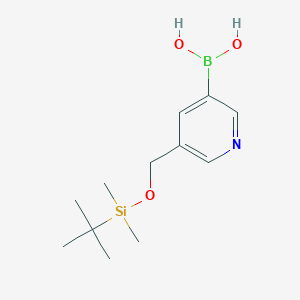 molecular formula C12H22BNO3Si B8731792 (5-(((tert-Butyldimethylsilyl)oxy)methyl)pyridin-3-yl)boronic acid 