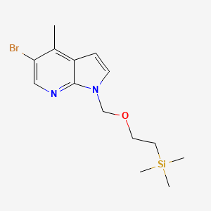 molecular formula C14H21BrN2OSi B8731828 1H-Pyrrolo[2,3-b]pyridine, 5-bromo-4-methyl-1-[[2-(trimethylsilyl)ethoxy]methyl]- 