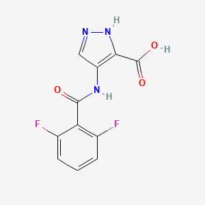 molecular formula C11H7F2N3O3 B8731850 4-(2,6-Difluorobenzamido)-1H-pyrazole-5-carboxylic acid CAS No. 825618-95-9