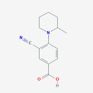 3-Cyano-4-(2-methylpiperidin-1-yl)benzoic acid