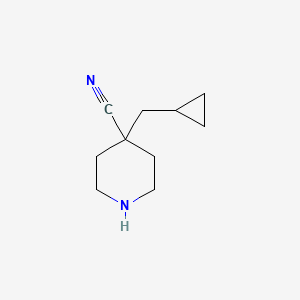 molecular formula C10H16N2 B8731945 4-(cyclopropylmethyl)-4-Piperidinecarbonitrile 