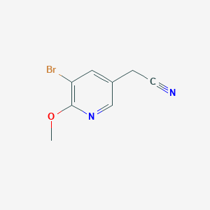 molecular formula C8H7BrN2O B8731956 3-Pyridineacetonitrile, 5-bromo-6-methoxy- CAS No. 1219936-56-7