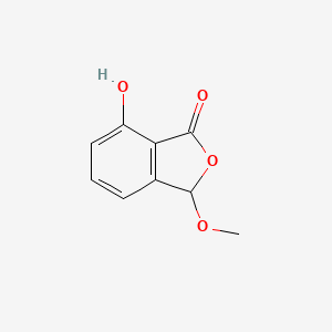 molecular formula C9H8O4 B8731971 7-Hydroxy-3-methoxy-2-benzofuran-1(3H)-one CAS No. 89687-38-7