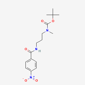 molecular formula C16H23N3O5 B8731987 tert-Butyl methyl{3-[(4-nitrobenzoyl)amino]propyl}carbamate 
