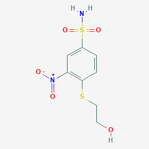 molecular formula C8H10N2O5S2 B8732000 4-(2-Hydroxyethylsulfanyl)-3-nitrobenzenesulfonamide CAS No. 108966-58-1