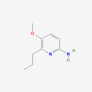molecular formula C9H14N2O B8732050 5-Methoxy-6-propylpyridin-2-amine 