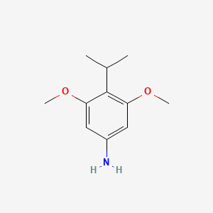 molecular formula C11H17NO2 B8732098 3,5-Dimethoxy-4-(propan-2-yl)aniline 