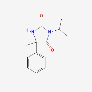 molecular formula C13H16N2O2 B8732114 (+/-)-3-Isopropyl-5-methyl-5-phenylimidazoline-2,4-dione 