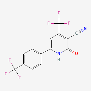4-(Trifluoromethyl)-6-(4-trifluoromethylphenyl)-1,2-dihydro-2-oxopyridine-3-carbonitrile