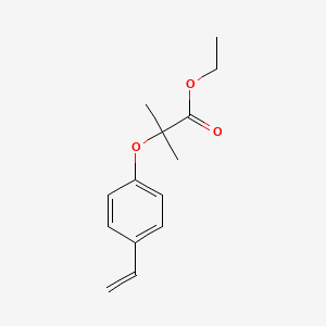 molecular formula C14H18O3 B8732395 Ethyl 2-(4-vinylphenoxy)isobutyrate CAS No. 52179-09-6