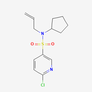 6-chloro-N-cyclopentyl-N-(prop-2-en-1-yl)pyridine-3-sulfonamide