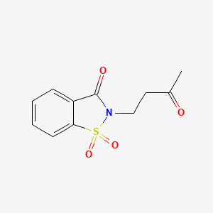 molecular formula C11H11NO4S B8732421 2-(3-Oxobutyl)-1H-1lambda~6~,2-benzothiazole-1,1,3(2H)-trione CAS No. 20158-91-2