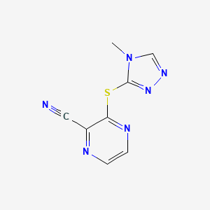 3-(4-methyl-4H-1,2,4-triazol-3-ylthio)pyrazine-2-carbonitrile