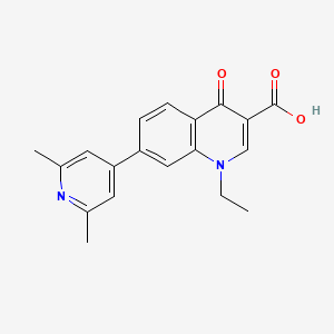 molecular formula C19H18N2O3 B8732445 7-(2,6-Dimethyl-4-pyridyl)-1-ethyl-1,4-dihydro-4-oxoquinoline-3-carboxylic acid CAS No. 40034-50-2