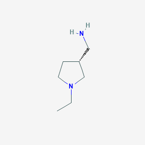 molecular formula C7H16N2 B8732455 (R)-(1-Ethylpyrrolidin-3-yl)methanamine 