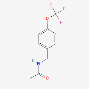 molecular formula C10H10F3NO2 B8732459 N-{[4-(Trifluoromethoxy)phenyl]methyl}acetamide CAS No. 719277-21-1