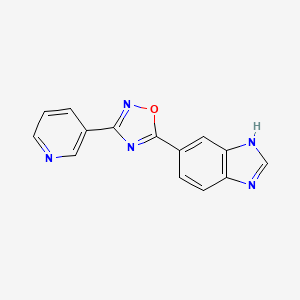 6-[3-(3-pyridinyl)-1,2,4-oxadiazol-5-yl]-1H-Benzimidazole