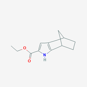 molecular formula C12H15NO2 B8732483 Ethyl 4,5,6,7-tetrahydro-1H-4,7-methanoindole-2-carboxylate 