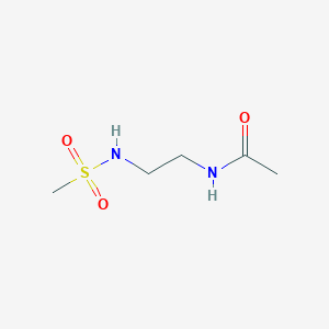 molecular formula C5H12N2O3S B8732505 N-[2-(Methanesulphonamido)ethyl]acetamide 