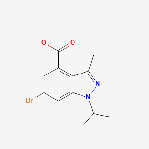 molecular formula C13H15BrN2O2 B8732520 Methyl 6-bromo-1-isopropyl-3-methyl-1H-indazole-4-carboxylate 