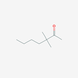 molecular formula C9H18O B8732555 3,3-Dimethylheptan-2-one CAS No. 50337-01-4