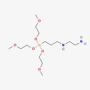 molecular formula C14H34N2O6Si B8732617 N-(3-(Tris(2-methoxyethoxy)silyl)propyl)ethylenediamine CAS No. 49869-07-0